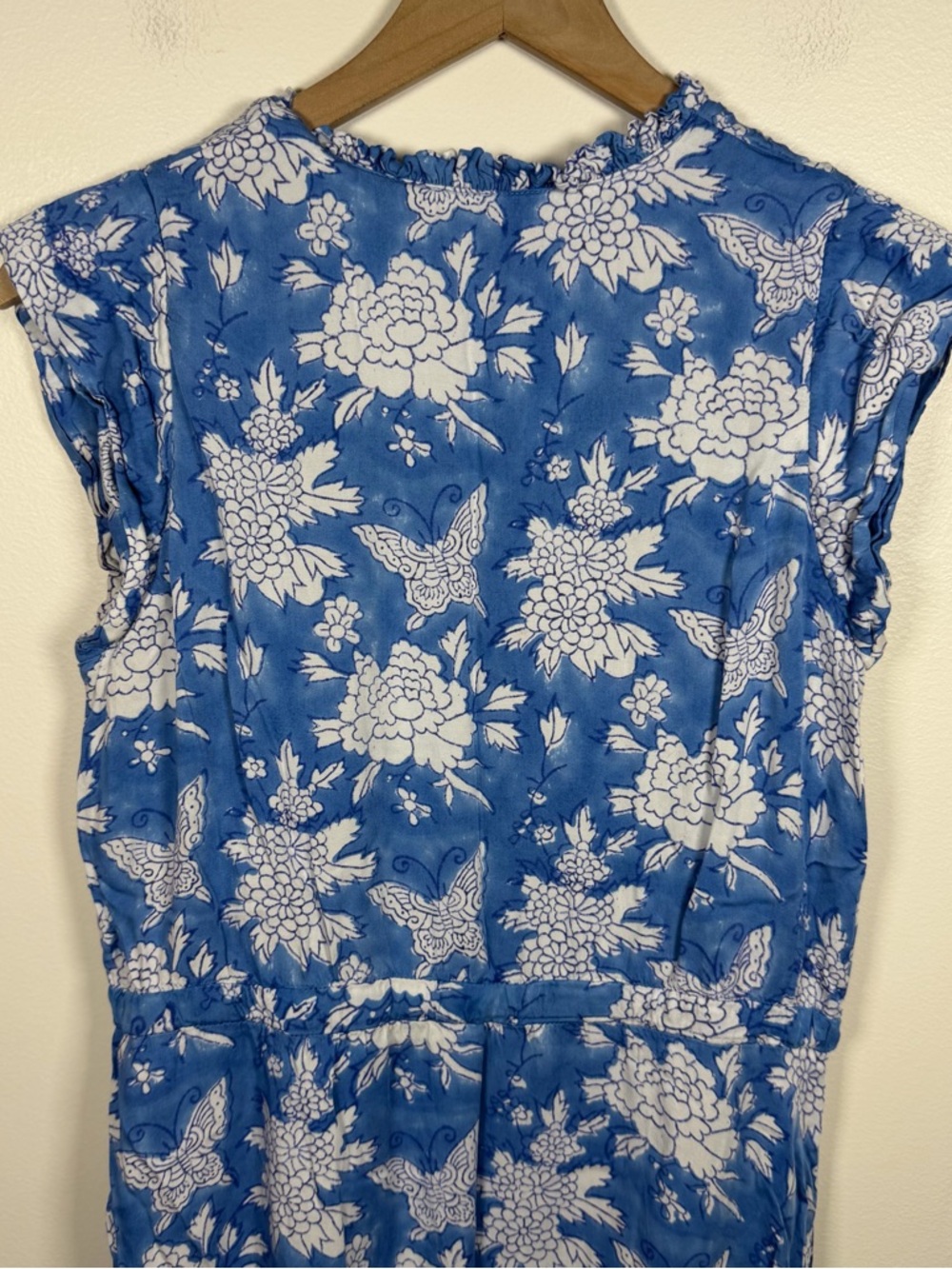 SOLD — Emerson Fry India Collection Frances 3 Frill Dress Printed Size S Sky - Picture 7 of 9